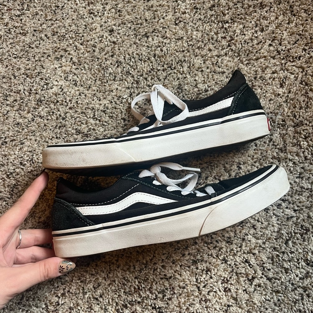 Vans Classic Black and White Sneakers - Picture 6 of 7